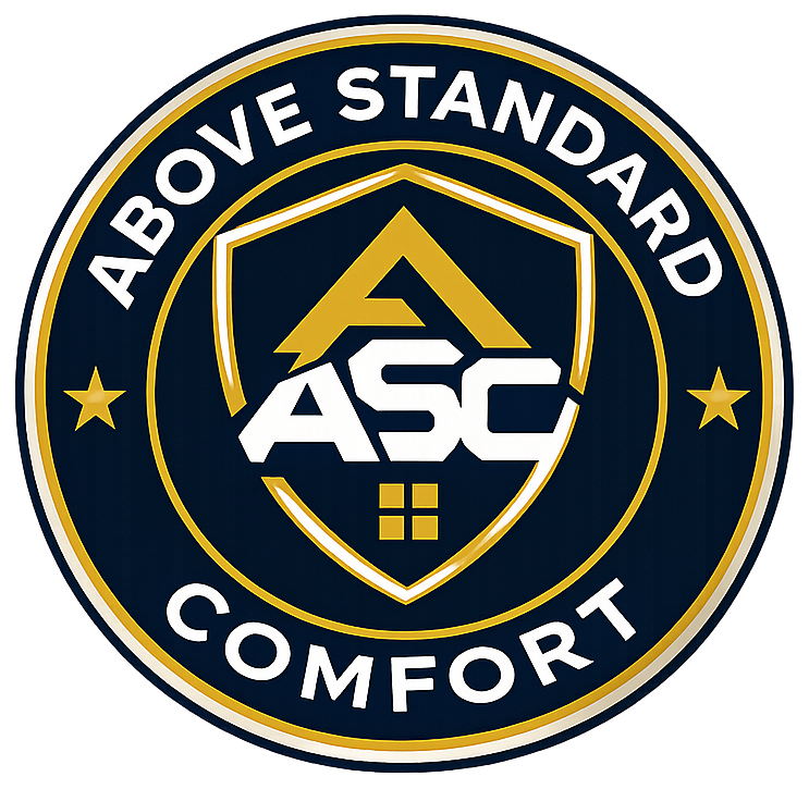 Above Standard Comfort circular emblem